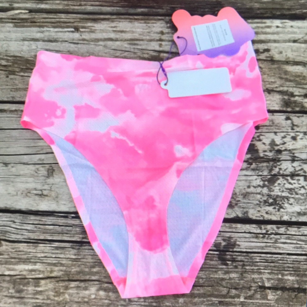 Pink Tie-Dye Bikini Bottom